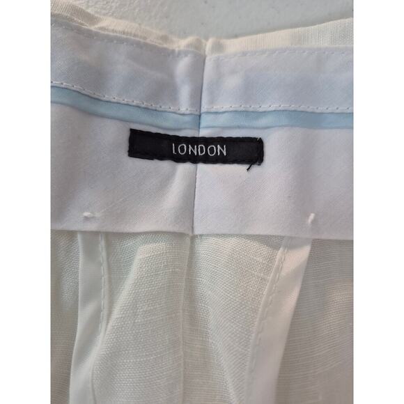 NWT INC international concepts London White Linen Blend Men Trouser Pants 34/34 - Picture 5 of 6